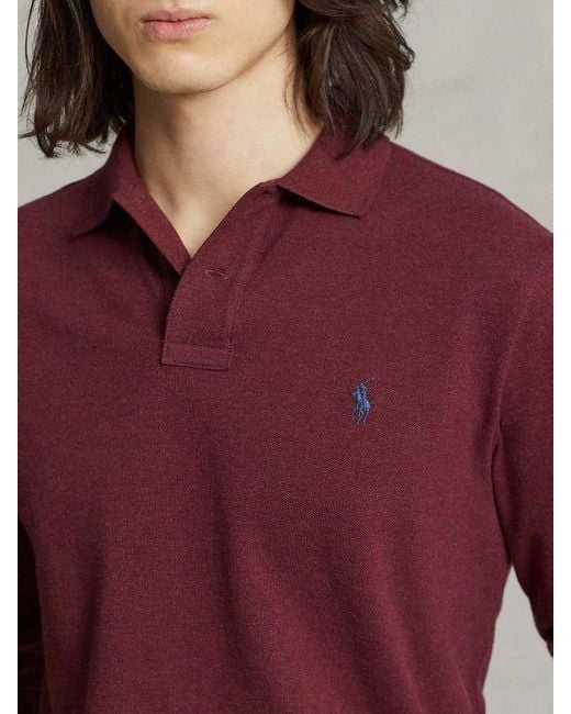 Polo Ralph Lauren Pony Embroidered Long-Sleeved Polo Shirt for men