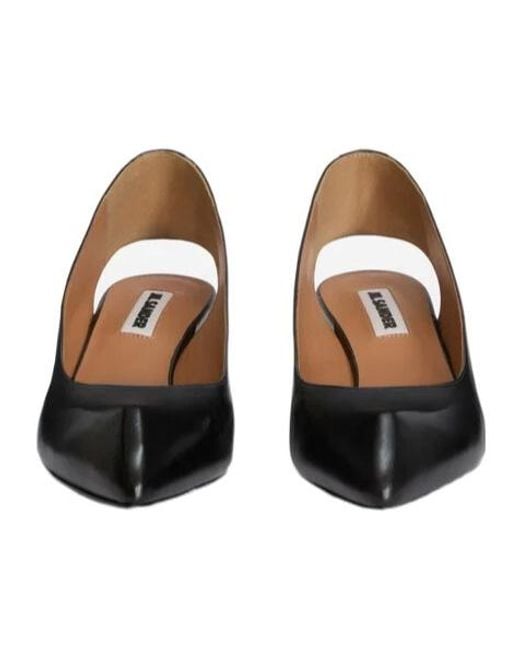 Jil Sander Black Slingback Kitten Heeled Pumps