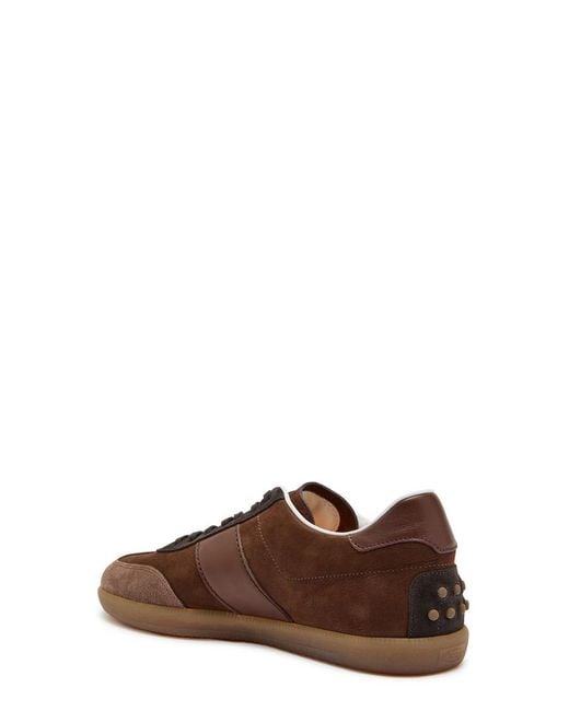 Tod's Brown Spliced Sneakers for men
