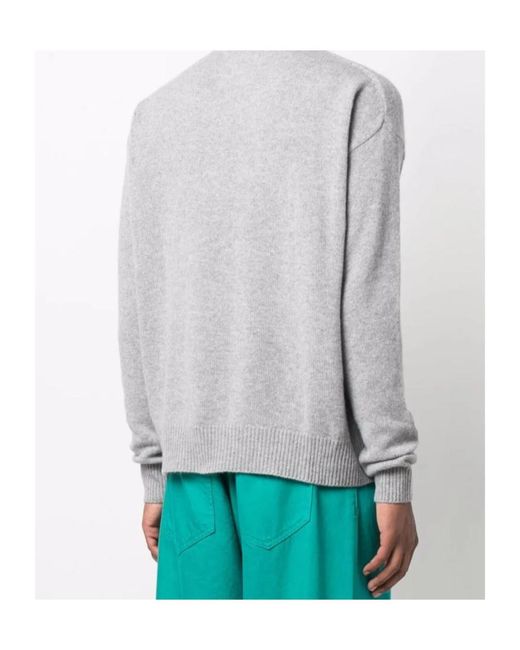 Jil Sander Gray Long Sleeved Knit Jumper for men