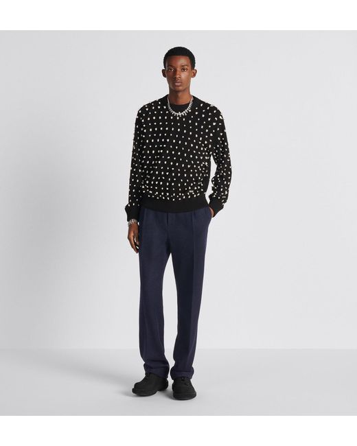 Dior Blue Pleated Pants for men