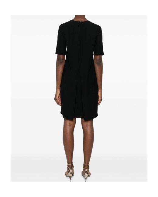 Emporio Armani Black Stud-Embellished Mini Dress