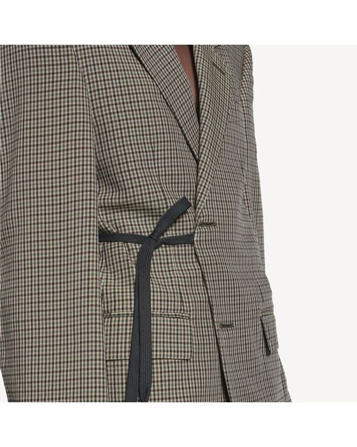 Balenciaga Gray Wrap Tailored Jacket