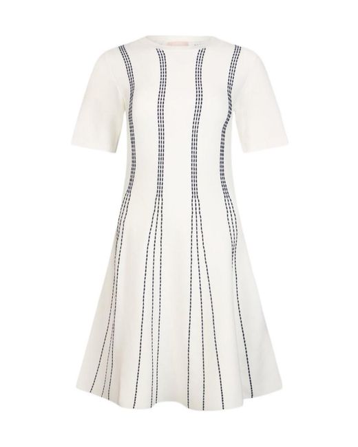 Liu Jo White Stitched Dress