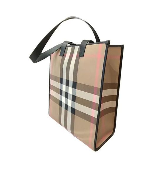 Burberry Green Medium Check Tote
