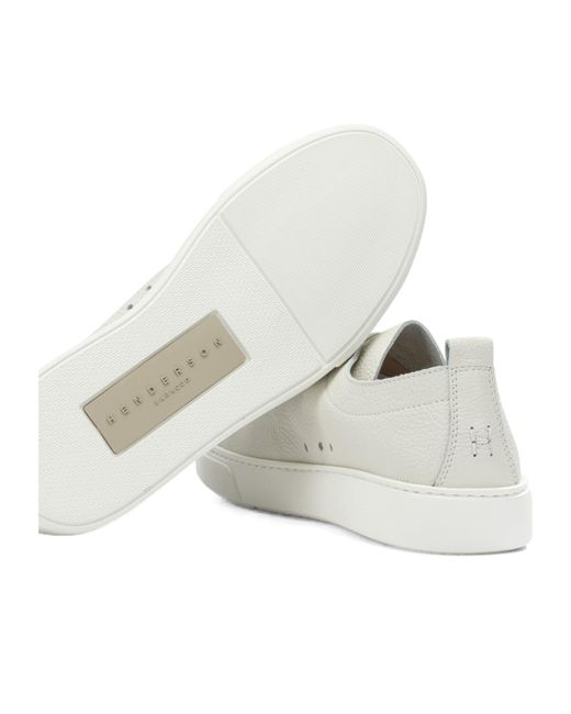 Henderson White Round-Toe Sneakers