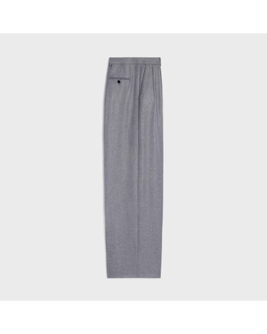 Céline Gray Pleated Trousers