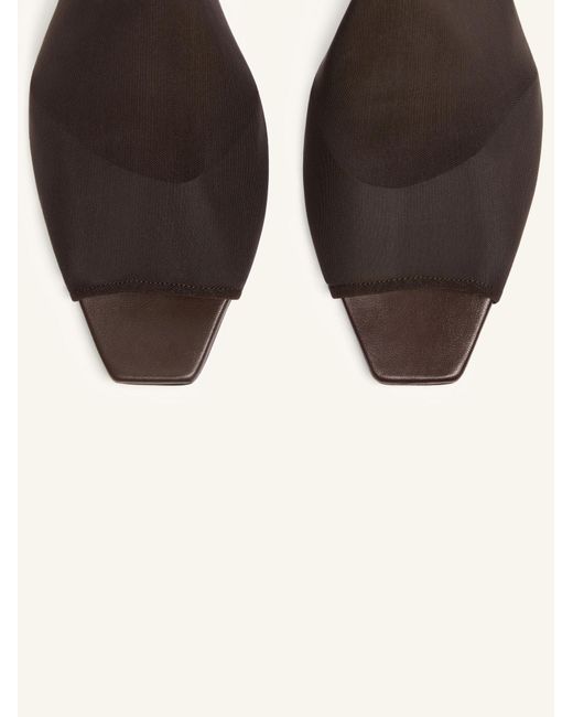 Courreges Brown Mesh Mule Sandals