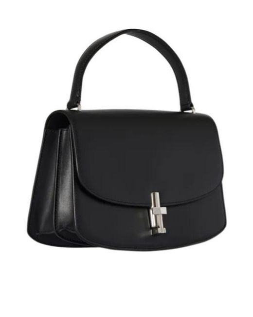 The Row Black Sofia 8.75 Leather Tote Bag