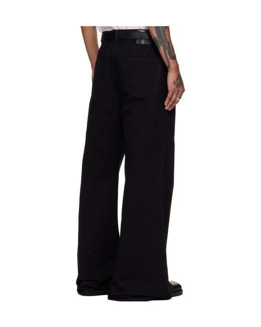 Lu'u Dan Black Belt Loop Jeans for men