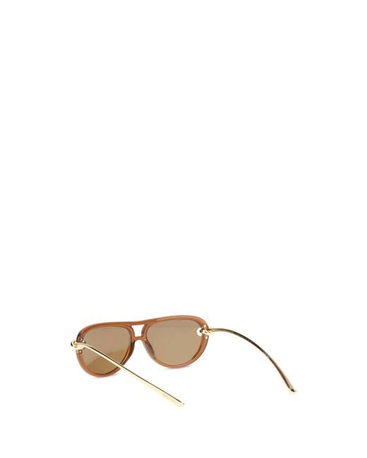 Bottega Veneta Natural Eyewear Knot Aviator Sunglasses