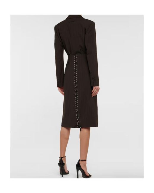 Jean Paul Gaultier Black X Lotta Volkova Lace-Up Wool Pencil Skirt