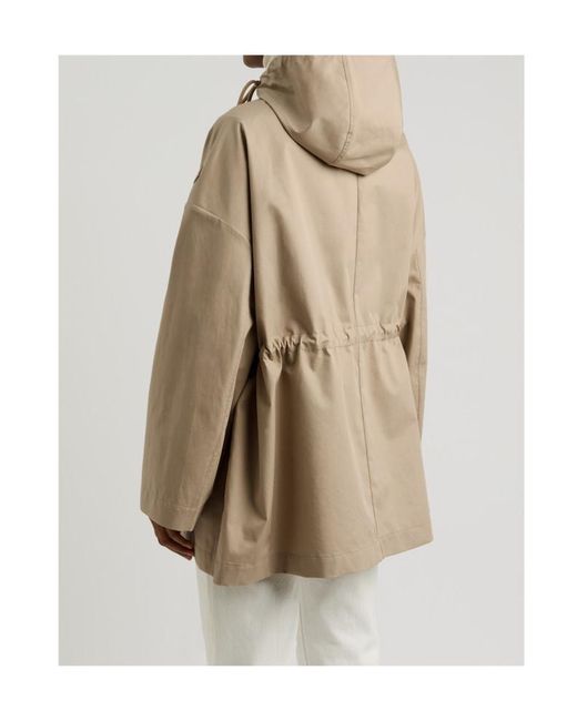 Moncler Natural Gaillon Hooded Cotton-Blend Poplin Parka
