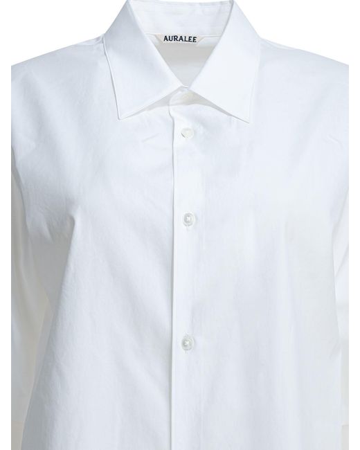 Auralee White Short-Sleeve Shirt