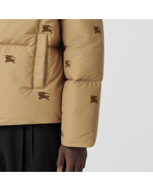 Burberry Natural Embroidered-Logo Puffer Jacket for men