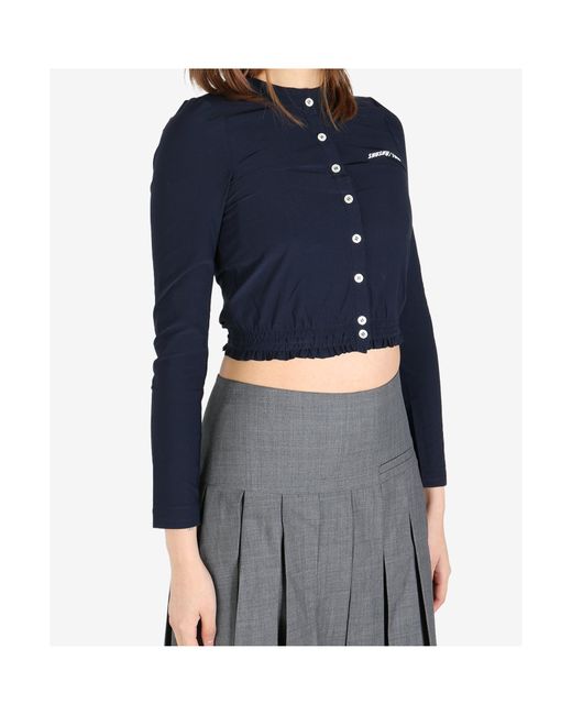 ShuShu/Tong Blue Cropped Cardigan