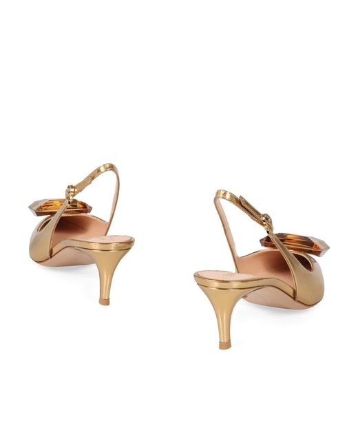 Gianvito Rossi Metallic Jaipur Slingback Pumps