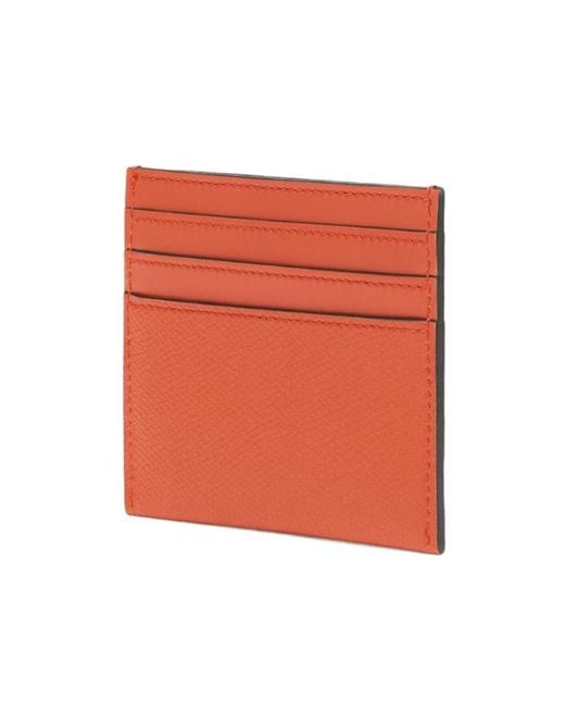 Fendi Orange Card Holder With Logo Detail