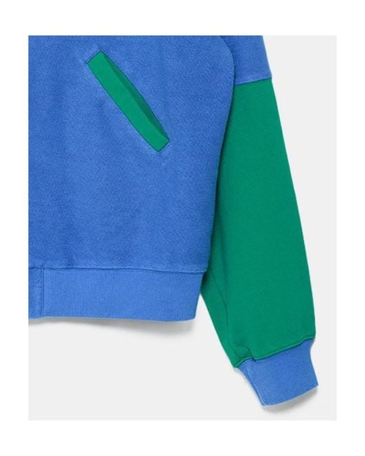 we11done Blue Lapel Spliced Casual Jacket