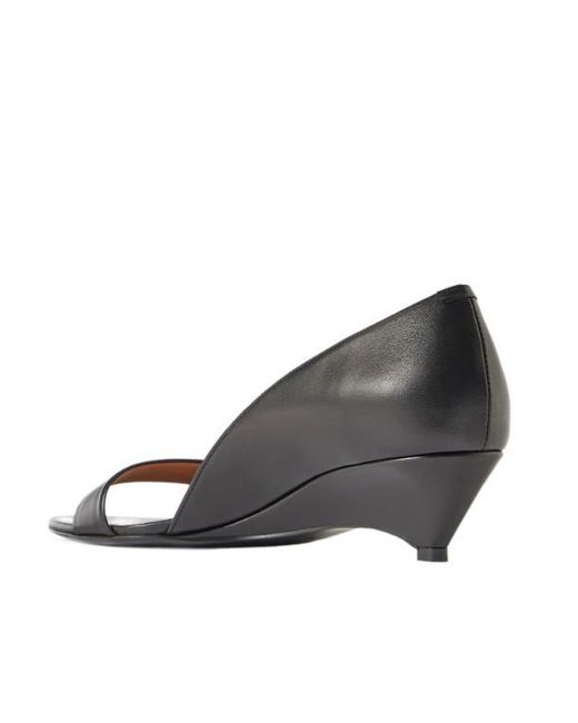 Jil Sander Black Wedge Sandals