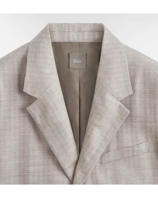 Dior Gray Single-Breasted Jacket for men
