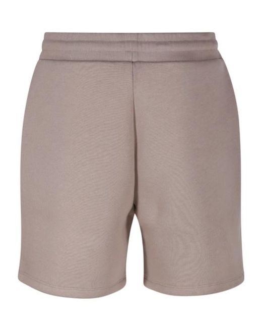 AMI Gray Logo Embossed Drawstring Shorts for men