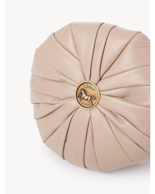 Chloé Metallic Chloé Plissé Chain Pleated Shoulder Bag