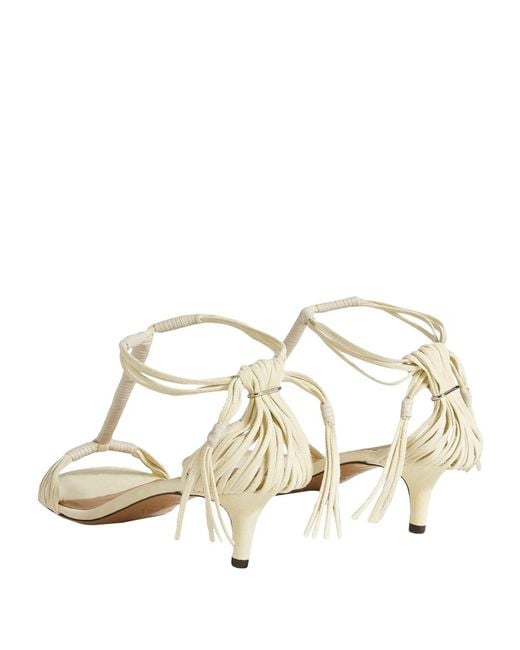 Isabel Marant Natural Suede Strap Sandals
