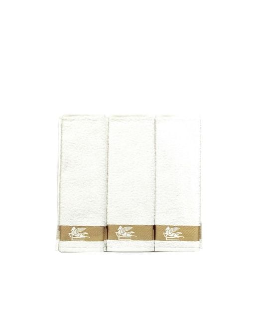 Etro White Home Dafne Embroidered Wash Set for men