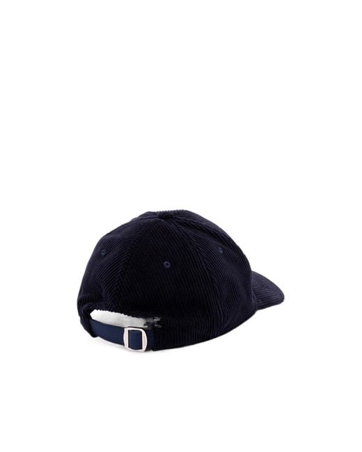 Gucci Blue Embroidery Velvet Baseball Hat for men
