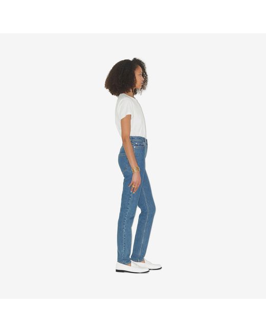 Burberry Blue High-Waisted Slim-Fit Jeans