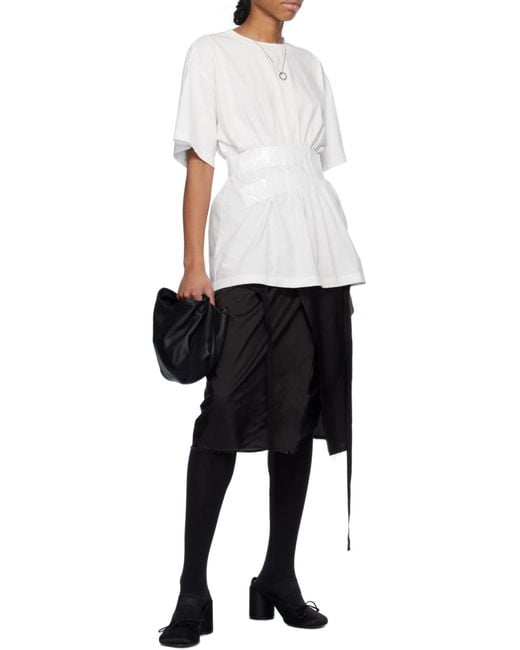MM6 by Maison Margiela White Taped Jersey T-Shirt