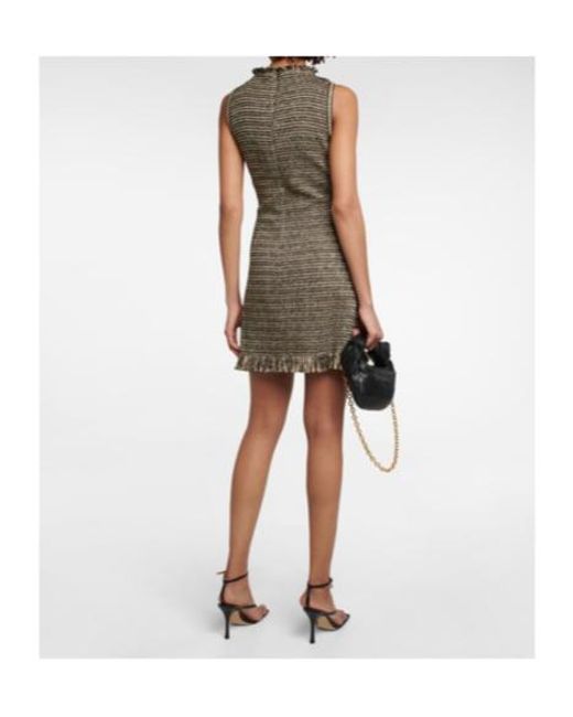 Oscar de la Renta Gray Tweed Minidress
