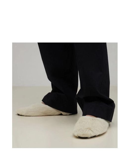 Jil Sander White Slippers