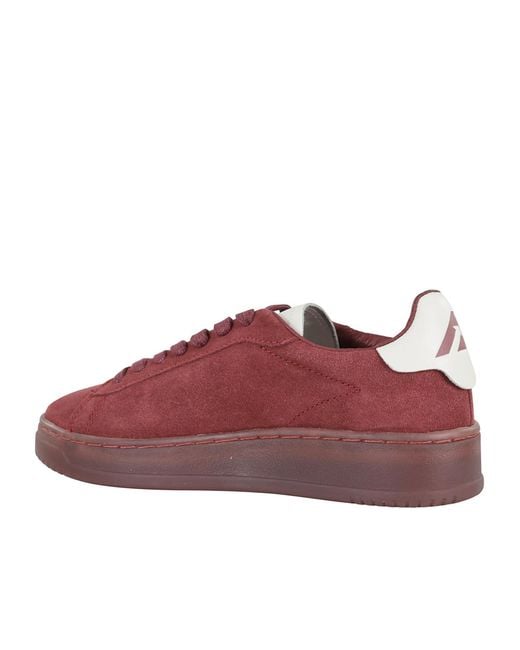 Autry Red Round-Toe Sneakers