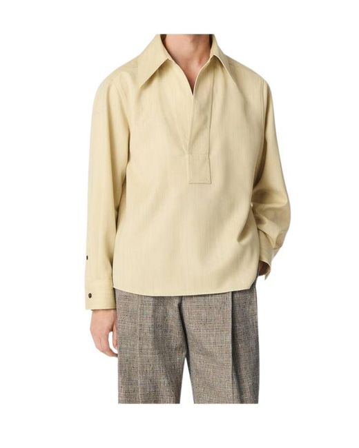 Bottega Veneta Subtle Chevron Shirt in Natural for Men | Lyst