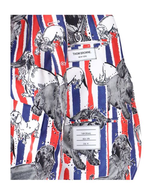 Thom Browne Red Striped Toile Jacket