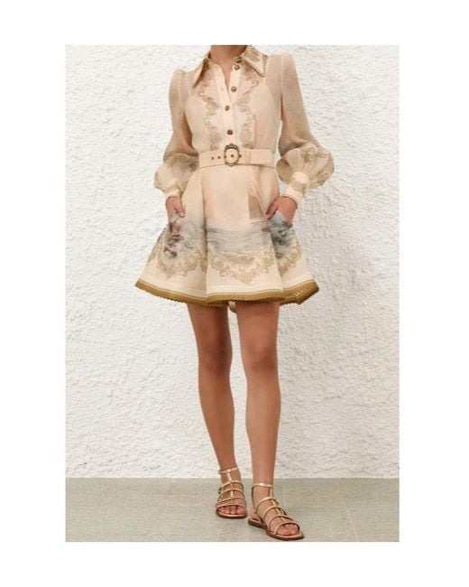 Zimmermann Natural Rebellion Marine Mini Dress