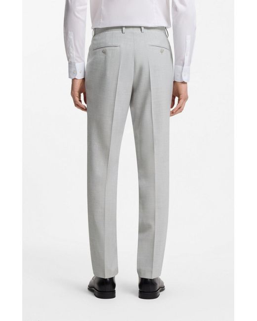 Boss Gray Boss Micropattern Two-Piece Suit for men