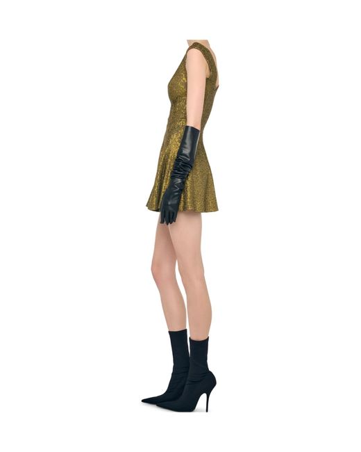 Norma Kamali Green Grace Sequined Mini Dress