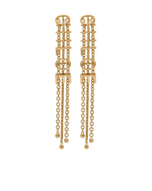Chloé Metallic Chain-Designed Earrings