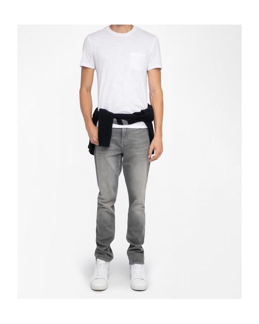 Zadig & Voltaire White Crew Neck T-Shirt for men