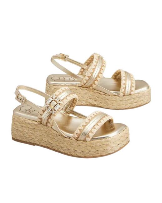 Roger Vivier Natural Wedge Sandals