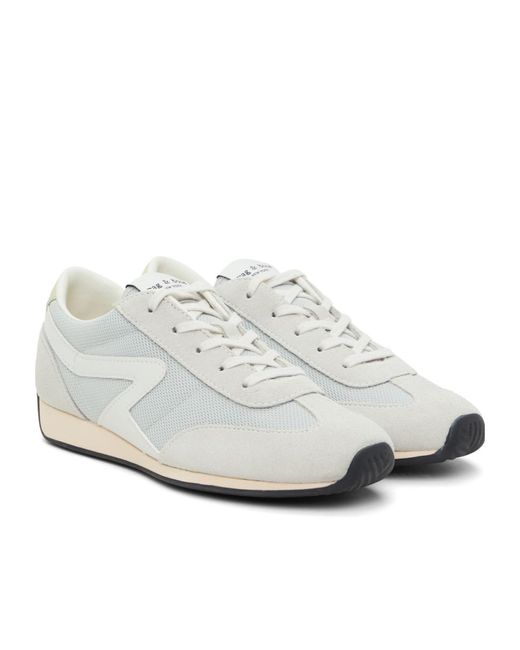 Rag & Bone White Lace-Up Sneakers