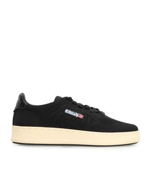 Autry Black Medalist Easeknit Low Sneakers