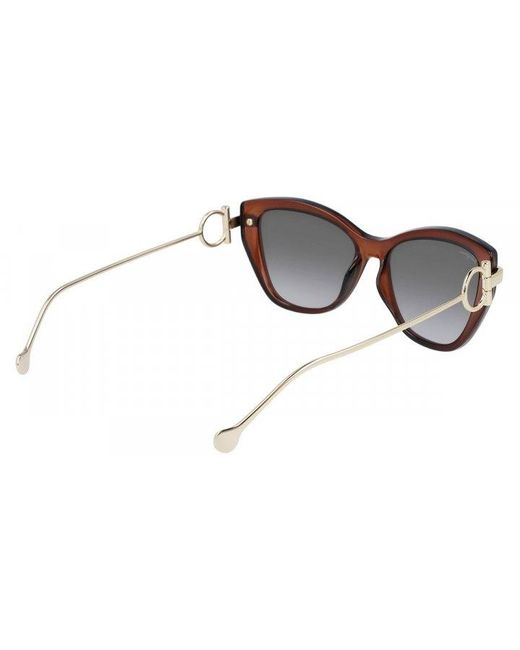 Ferragamo White Logo Sunglasses