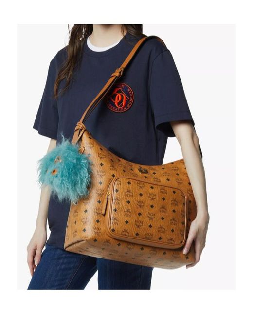 MCM Brown Aren Zip Hobo for men
