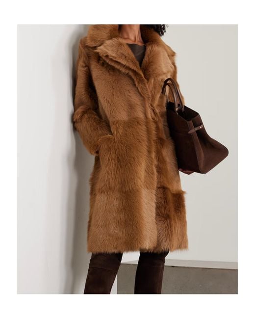 Nour Hammour Brown Long-Sleeved Coat