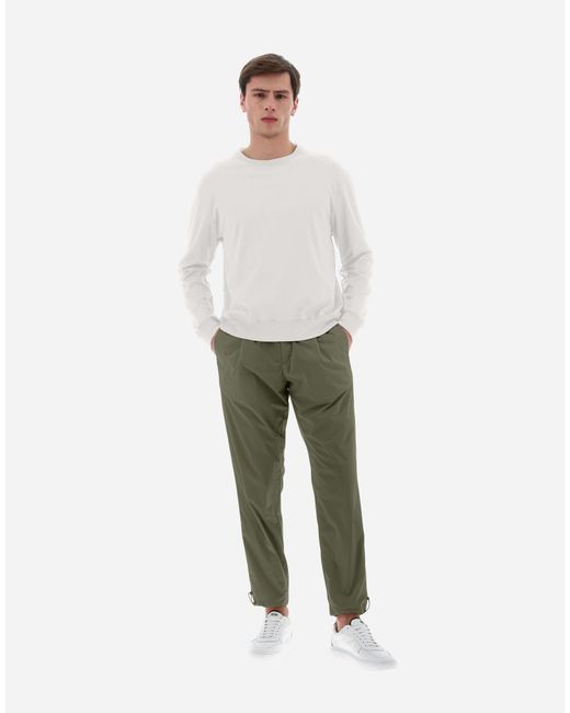 Herno White Logo Detailed Crewneck Sweatshirt for men