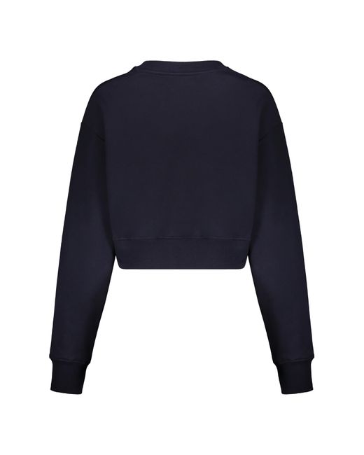 Balmain Black Logo Cropped Sweatshirt